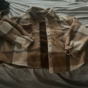 Cute Sherpa Flannel Jacket